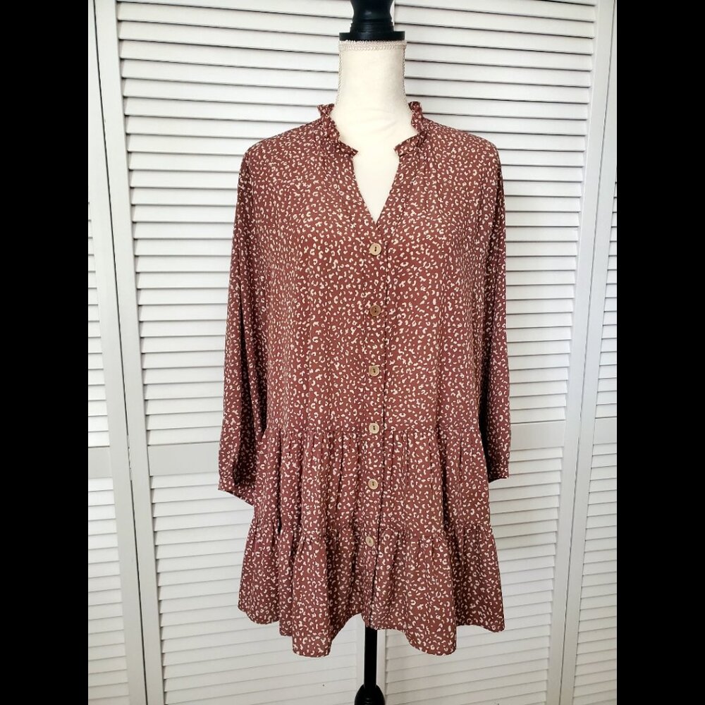 Entro Animal Print Tunic (Size XL)